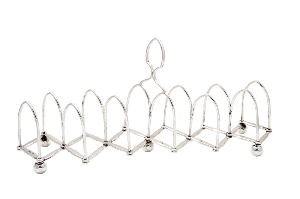 Antique Victorian Silver Plated Expanding Toast Rack c1880 View VI