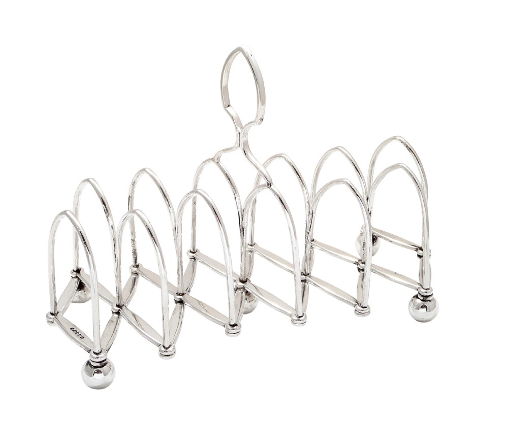 Antique Victorian Silver Plated Expanding Toast Rack c1880 View IX