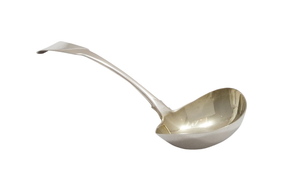 Antique Georgian Irish Sterling Silver Ladle - Dublin 1809 View V