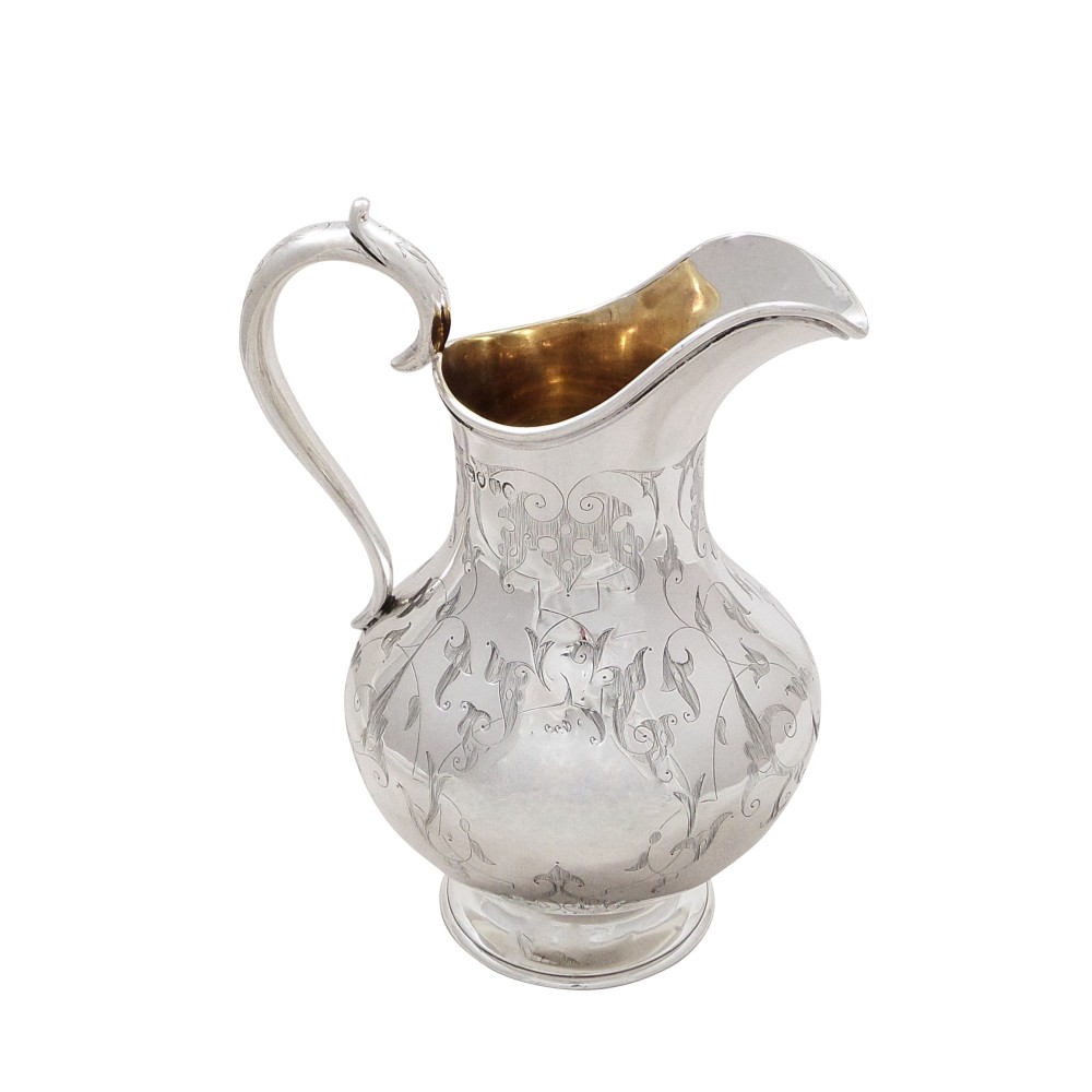 Antique Victorian Sterling Silver Jug 1881