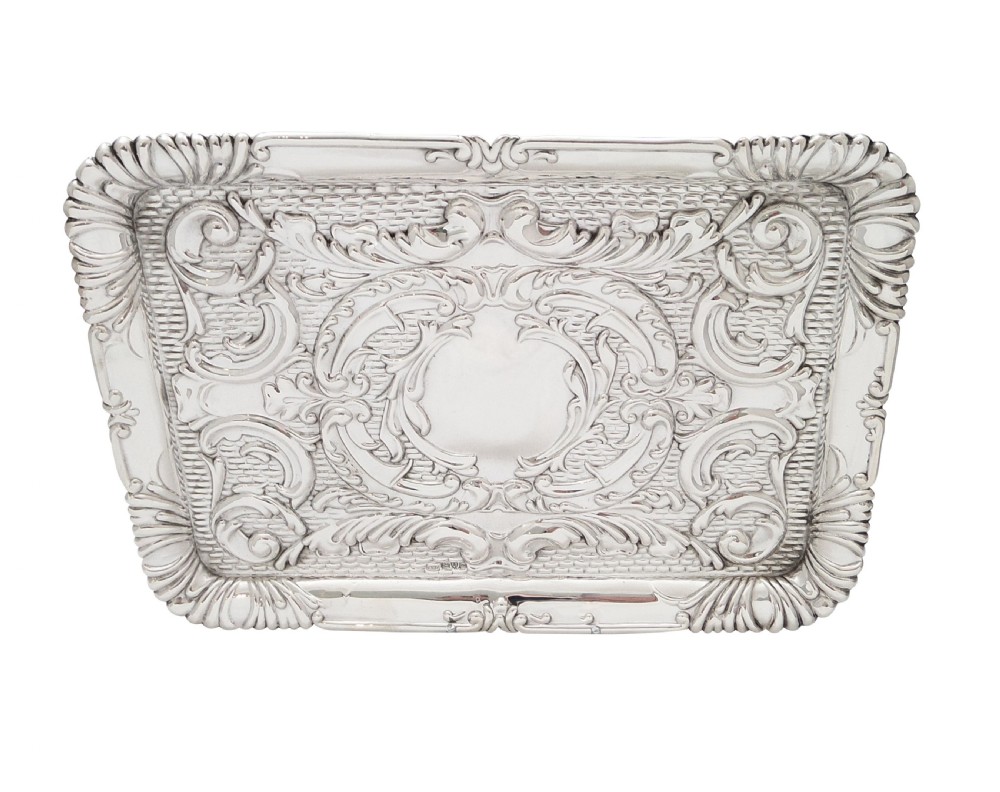 Antique Edwardian Sterling Silver Dressing Tray 1905 View II