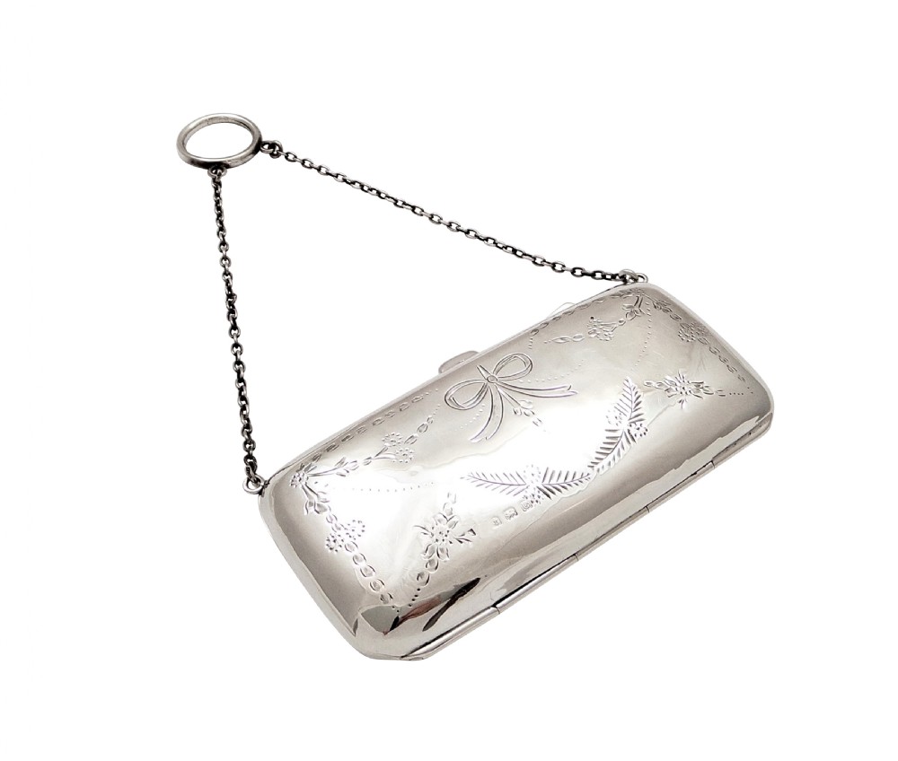 Antique Sterling Silver Purse 1919 View IV