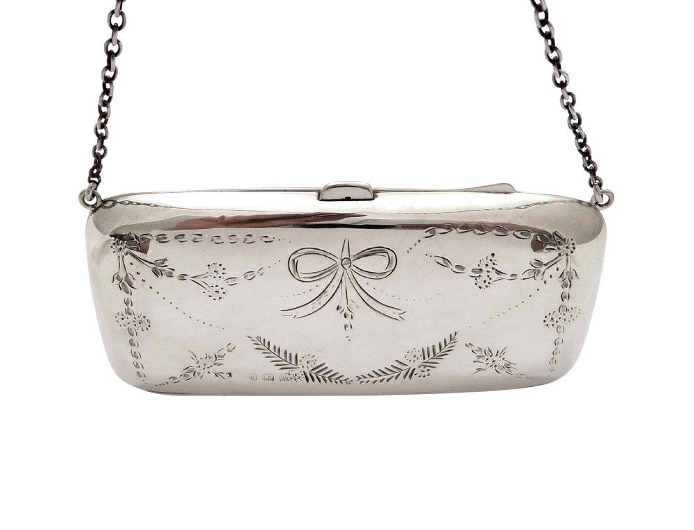 Antique Sterling Silver Purse 1919 View VII