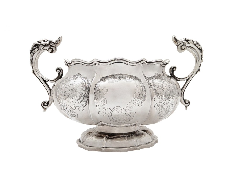Antique Georgian Sterling Silver 2 Handle Bowl 1827 View II