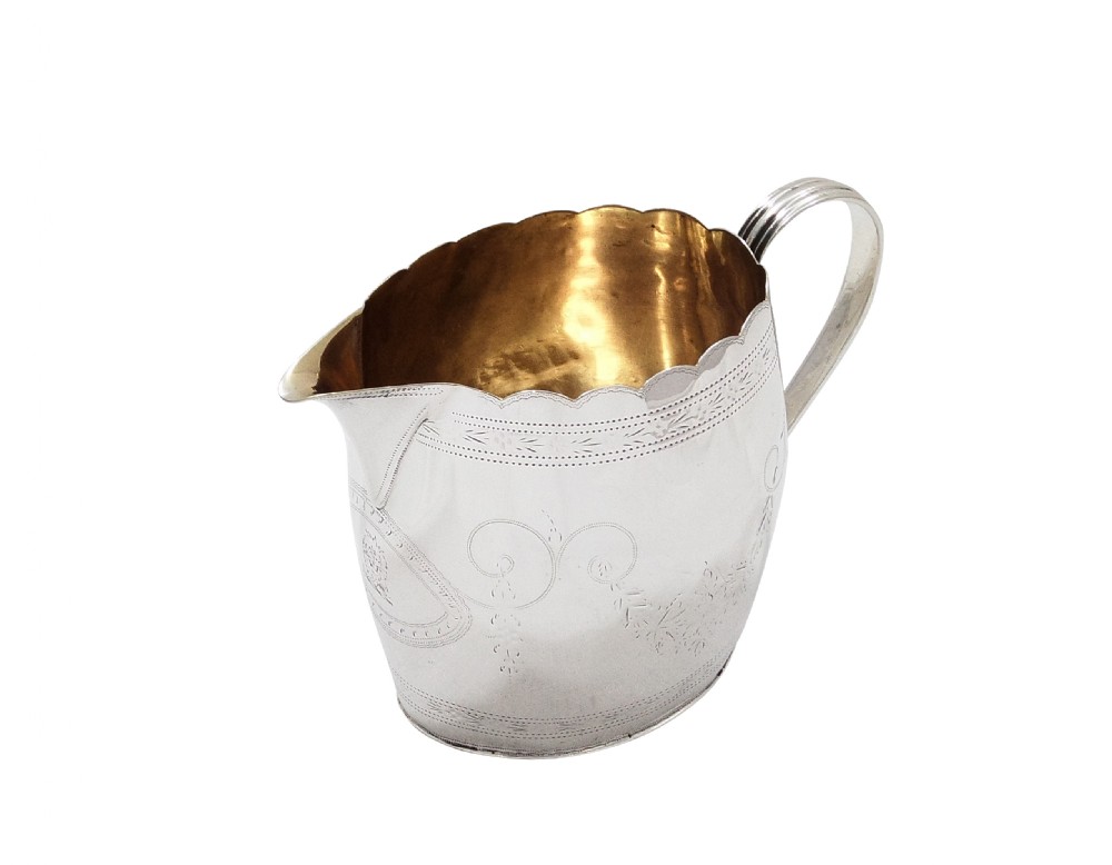Antique Georgian Sterling Silver Jug 1795 View II