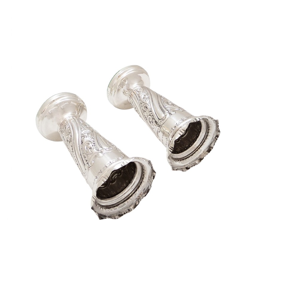 Pair of Antique Victorian Sterling Silver 5 1/2