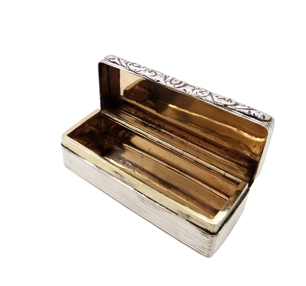 Antique Georgian Sterling Silver Snuff Box 1827 View VIII
