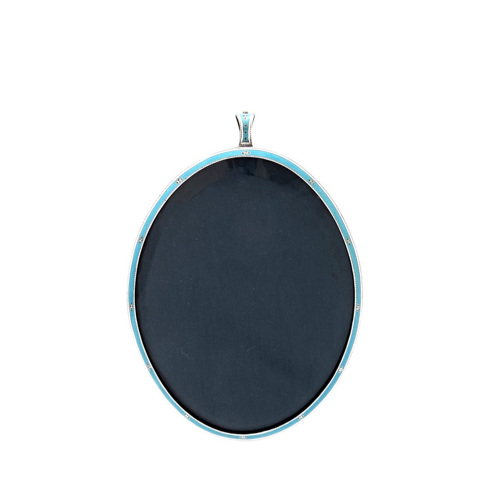 Antique Edwardian Sterling Silver & Blue Enamel 9