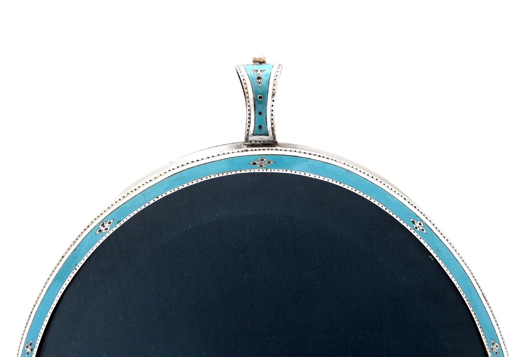 Antique Edwardian Sterling Silver & Blue Enamel 9