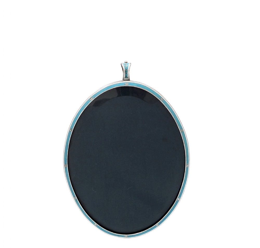Antique Edwardian Sterling Silver & Blue Enamel 9