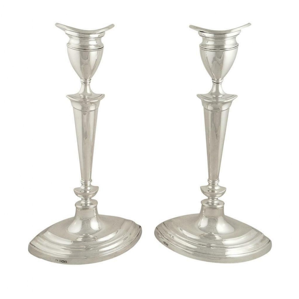 Pair of Antique Sterling Silver 12