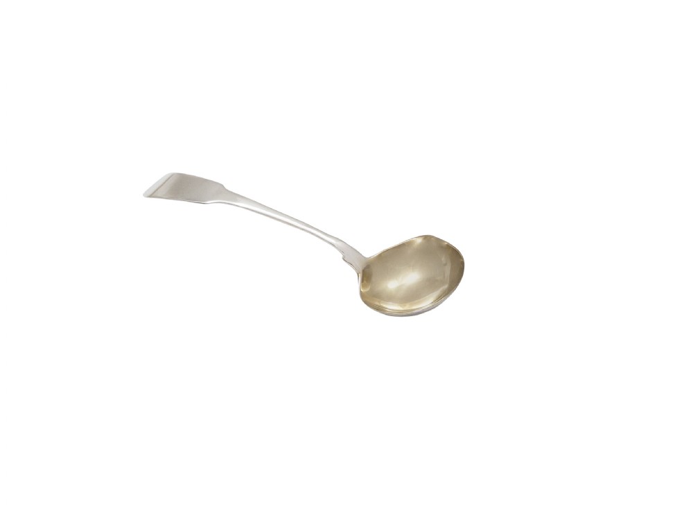 Antique Georgian Irish Sterling Silver Sauce Ladle - Dublin 1812 View III