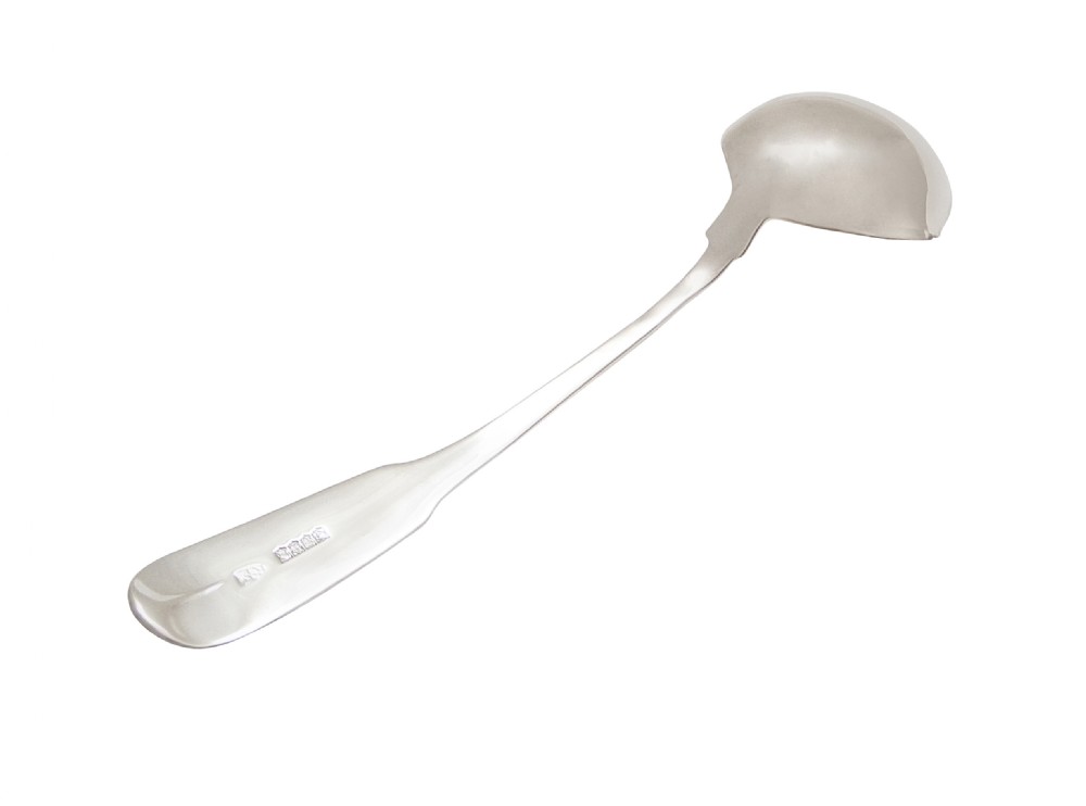 Antique Georgian Irish Sterling Silver Sauce Ladle - Dublin 1812 View V