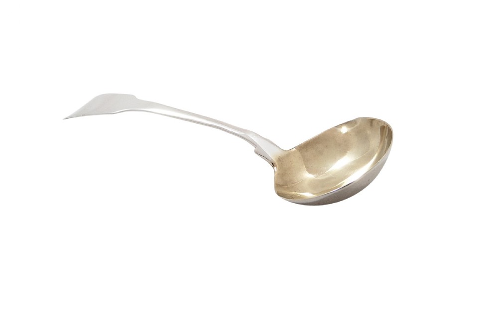 Antique Georgian Irish Sterling Silver Sauce Ladle - Dublin 1812 View VIII
