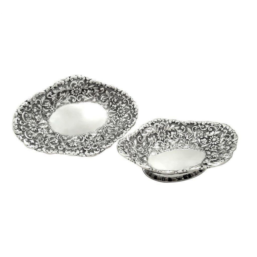 Pair of Antique Victorian Sterling Silver 9