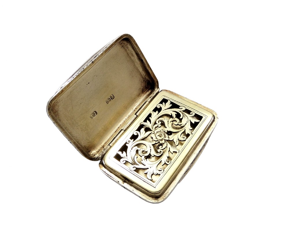 Antique Victorian Sterling Silver Vinaigrette 1856 View III