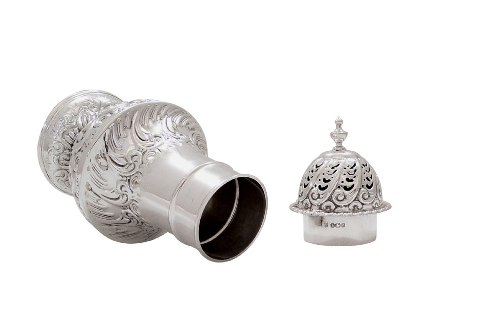 Antique Victorian Sterling Silver Sugar Caster / Shaker 1897 View III
