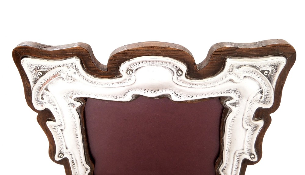 Antique Art Nouveau Sterling Silver 'Dinna Forget' Photo Frame 1904 View VI