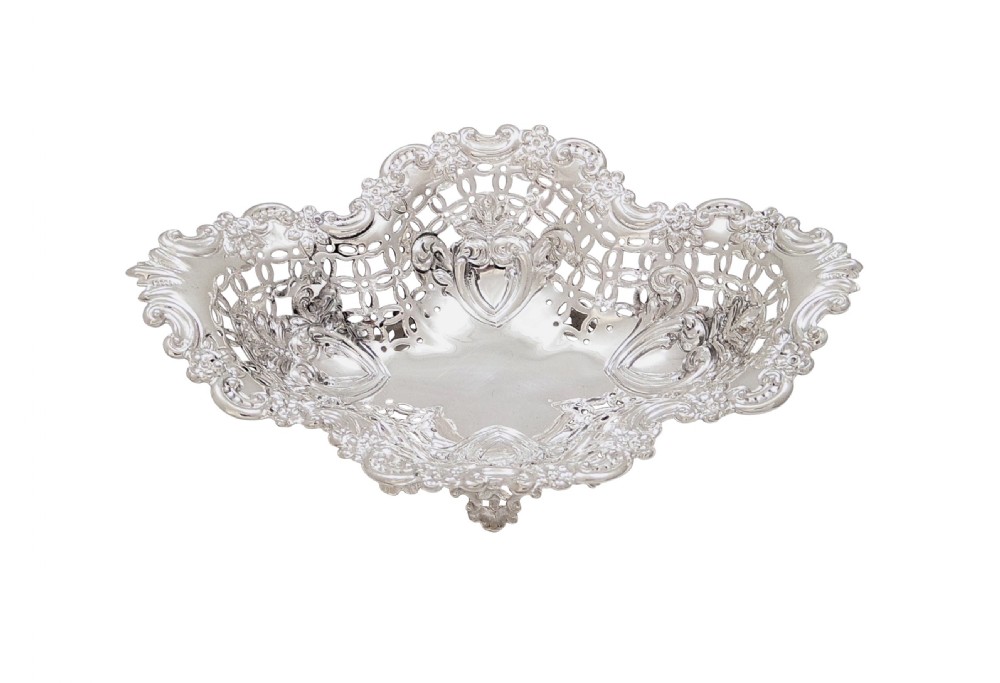 Antique Sterling Silver Bon-Bon Dish  1913 View VI