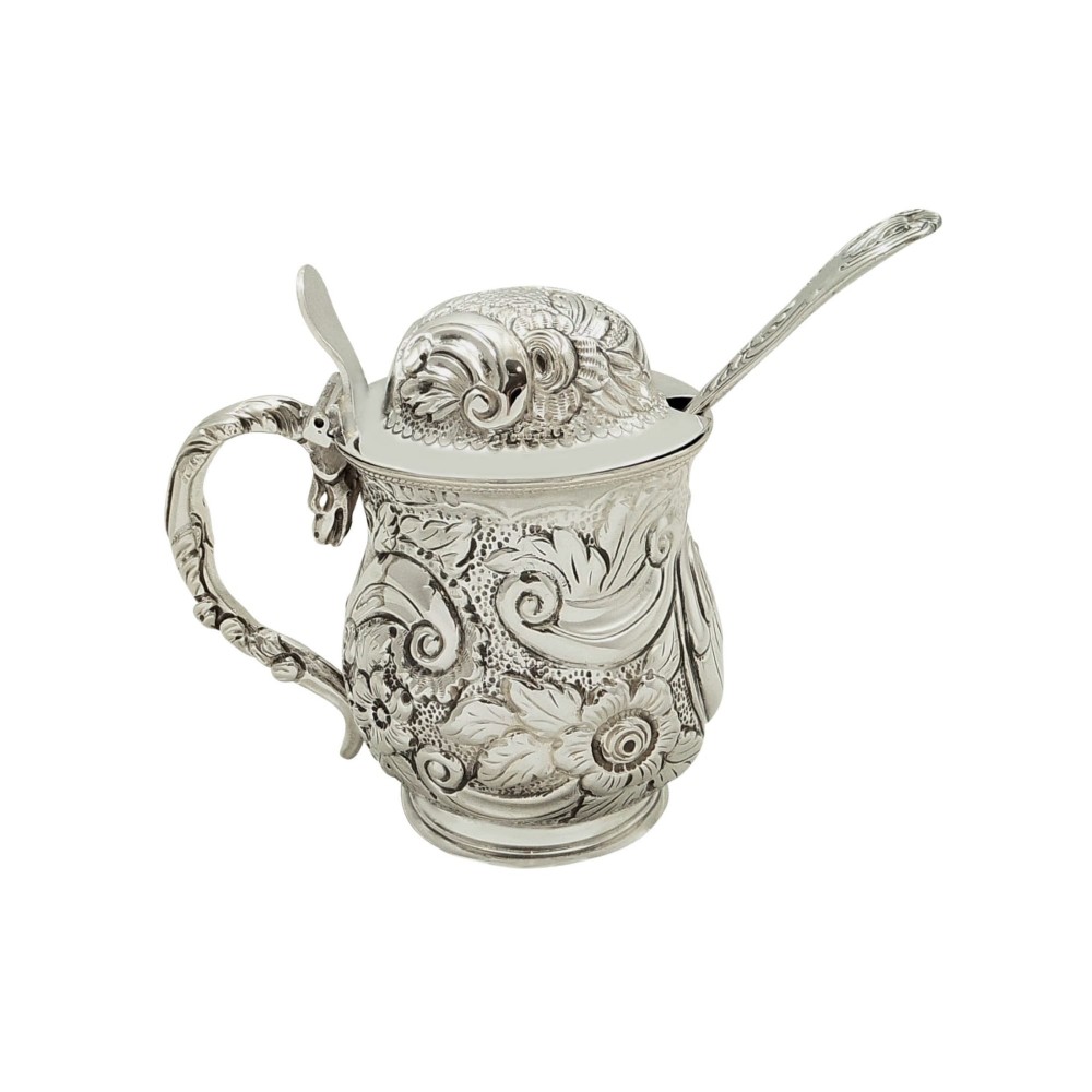 Antique Georgian Sterling Silver Mustard Pot 1819