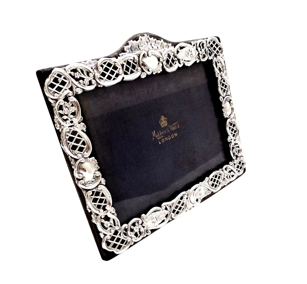 Antique Edwardian Sterling Silver Landscape Photo Frame 1901 View V
