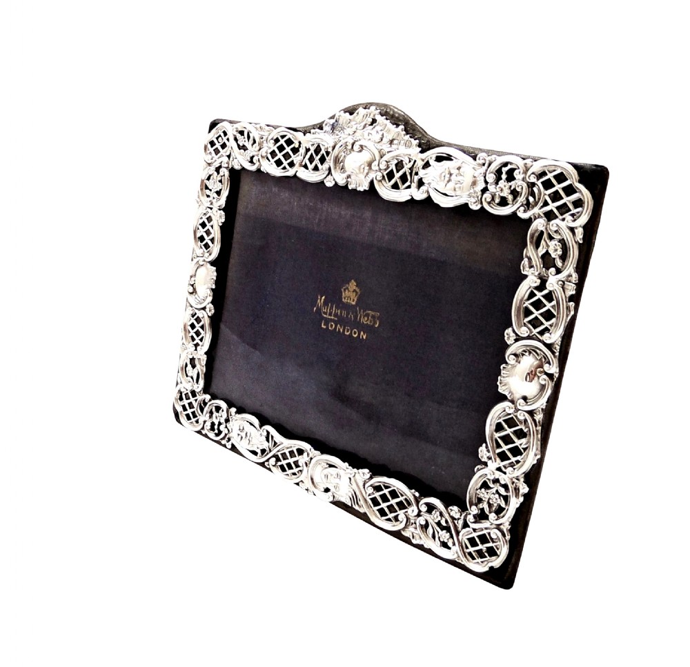 Antique Edwardian Sterling Silver Landscape Photo Frame 1901 View XI