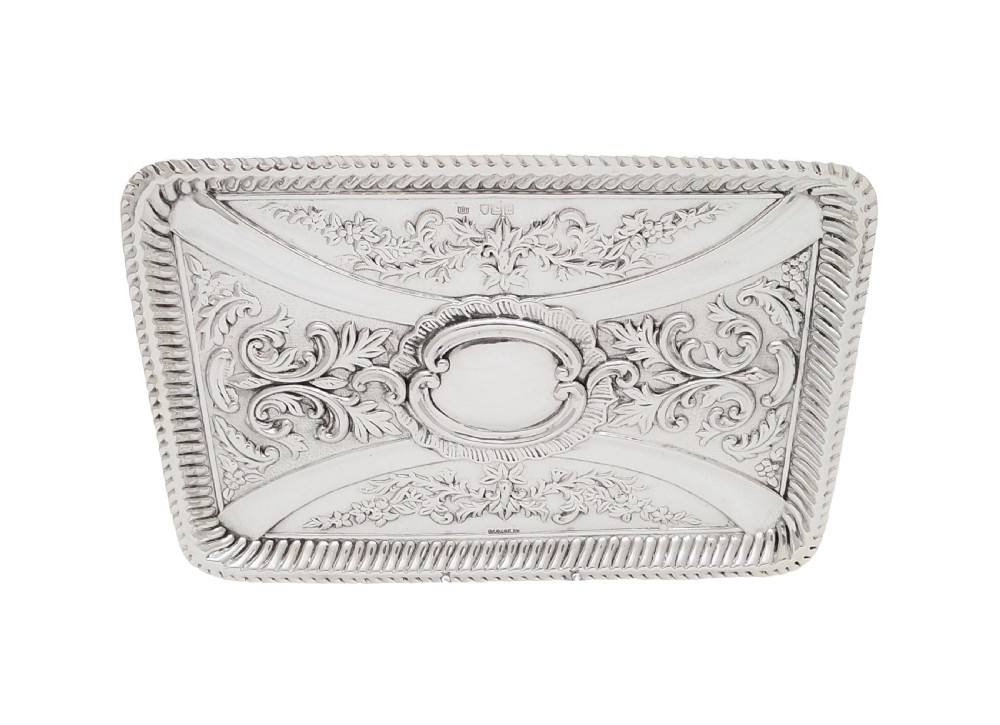 Antique Victorian Sterling Silver Dressing Tray 1898 View II