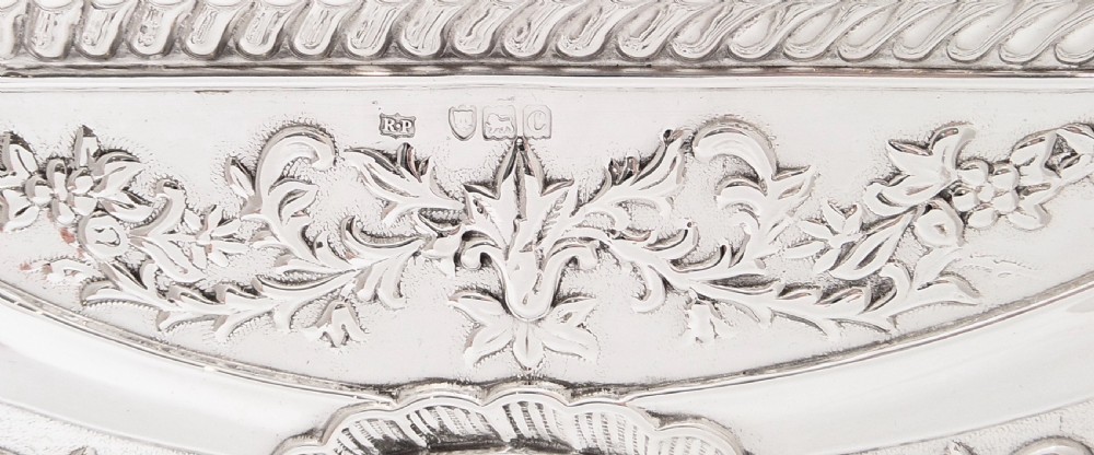 Antique Victorian Sterling Silver Dressing Tray 1898 View VI