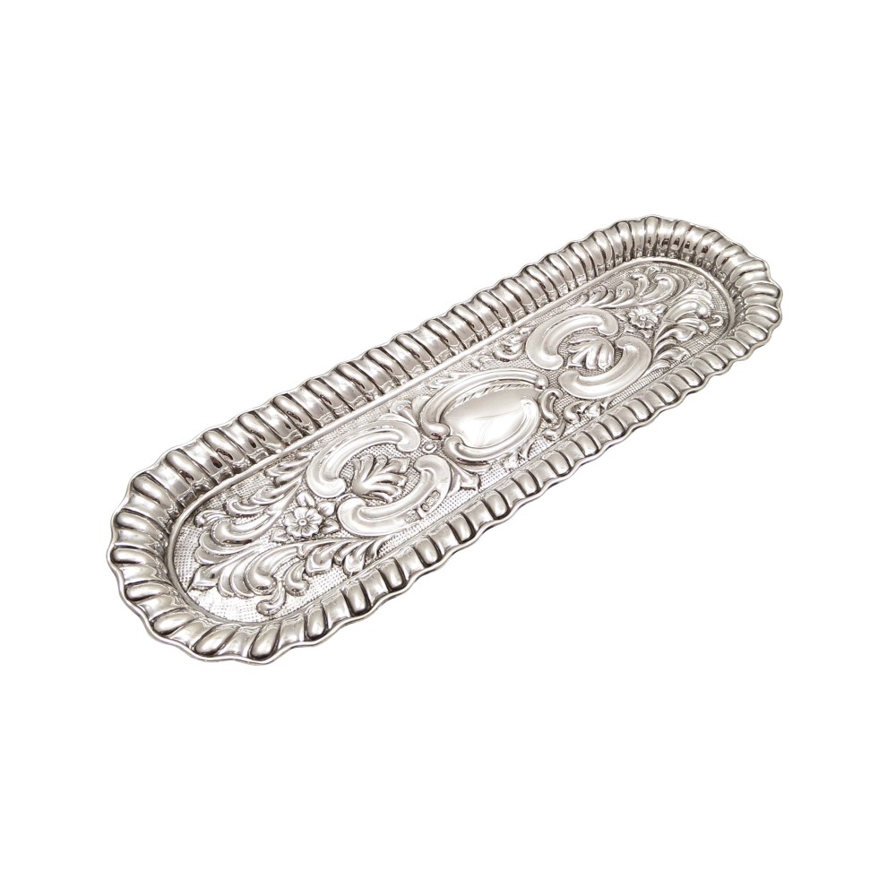 Antique Edwardian Sterling Silver Pen Tray 1902