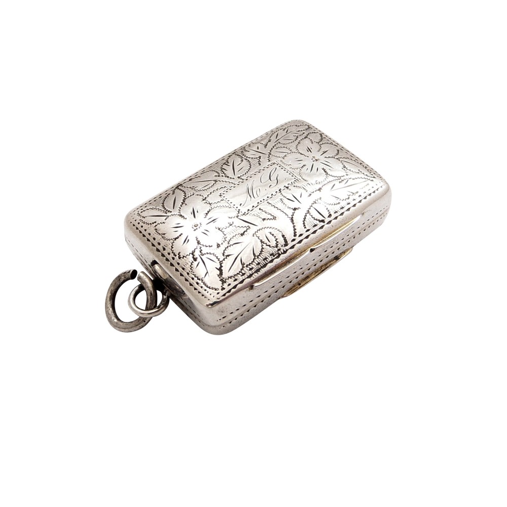 Antique William IV Sterling Silver Vinaigrette 1833