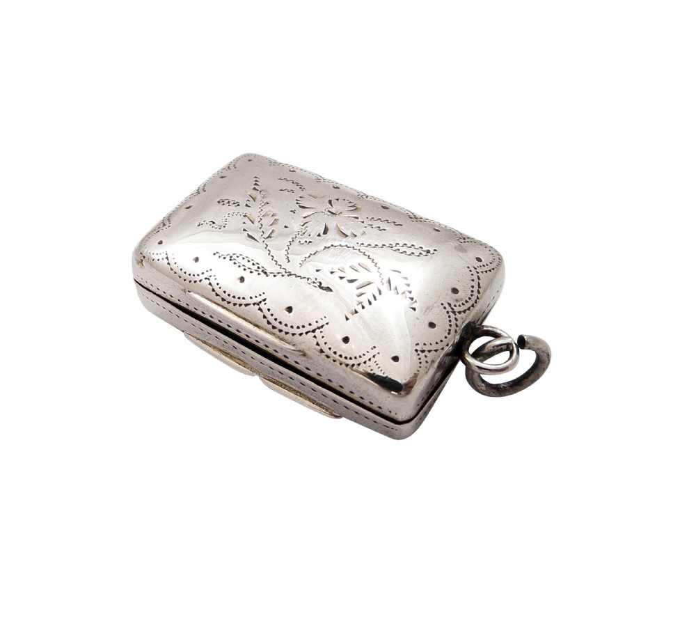Antique William IV Sterling Silver Vinaigrette 1833 View V