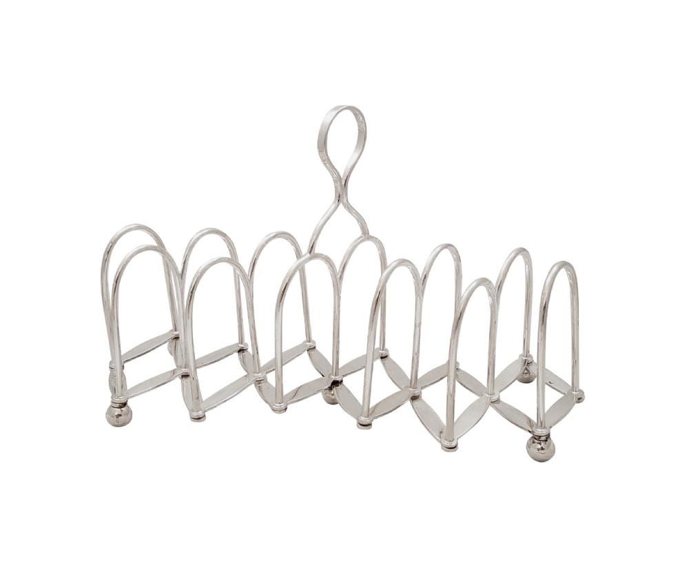 Antique Victorian Silver Plated Expanding Toast Rack c1870 View II