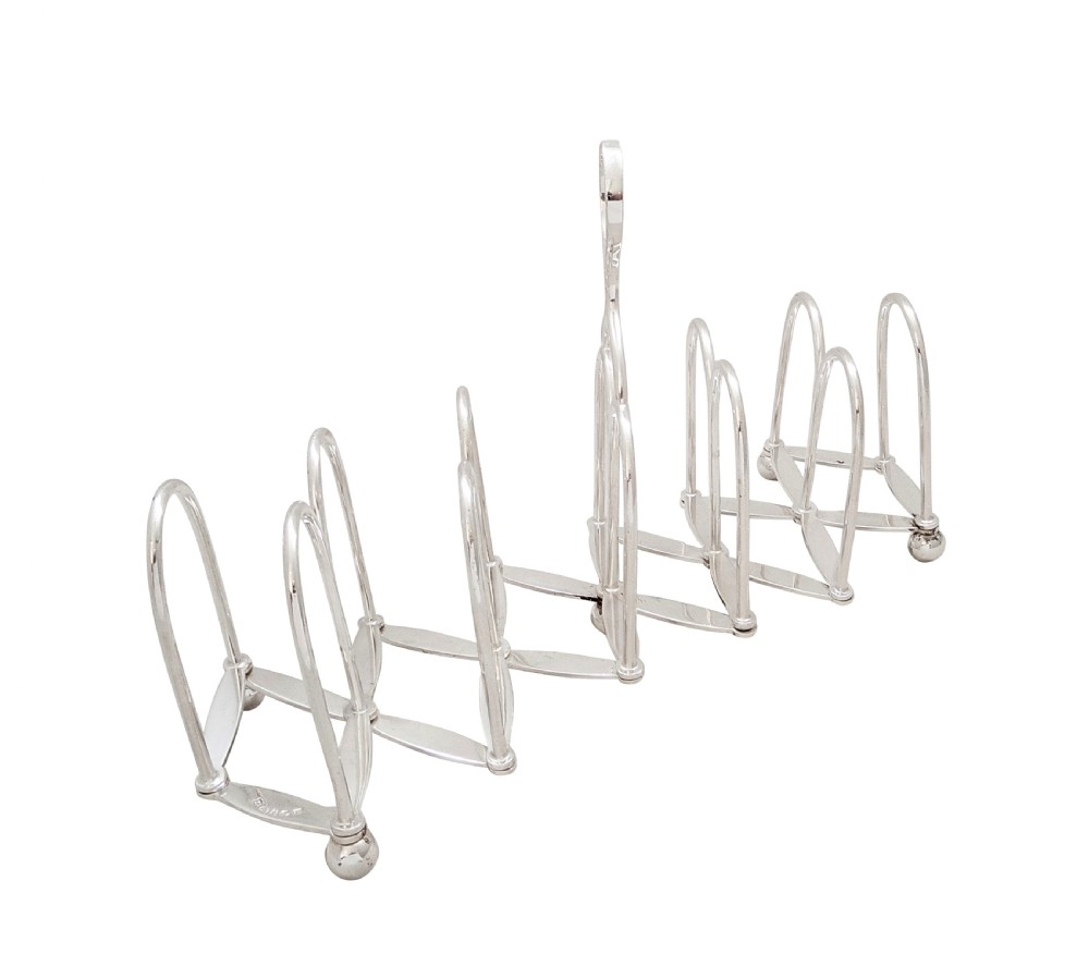Antique Victorian Silver Plated Expanding Toast Rack c1870 View X