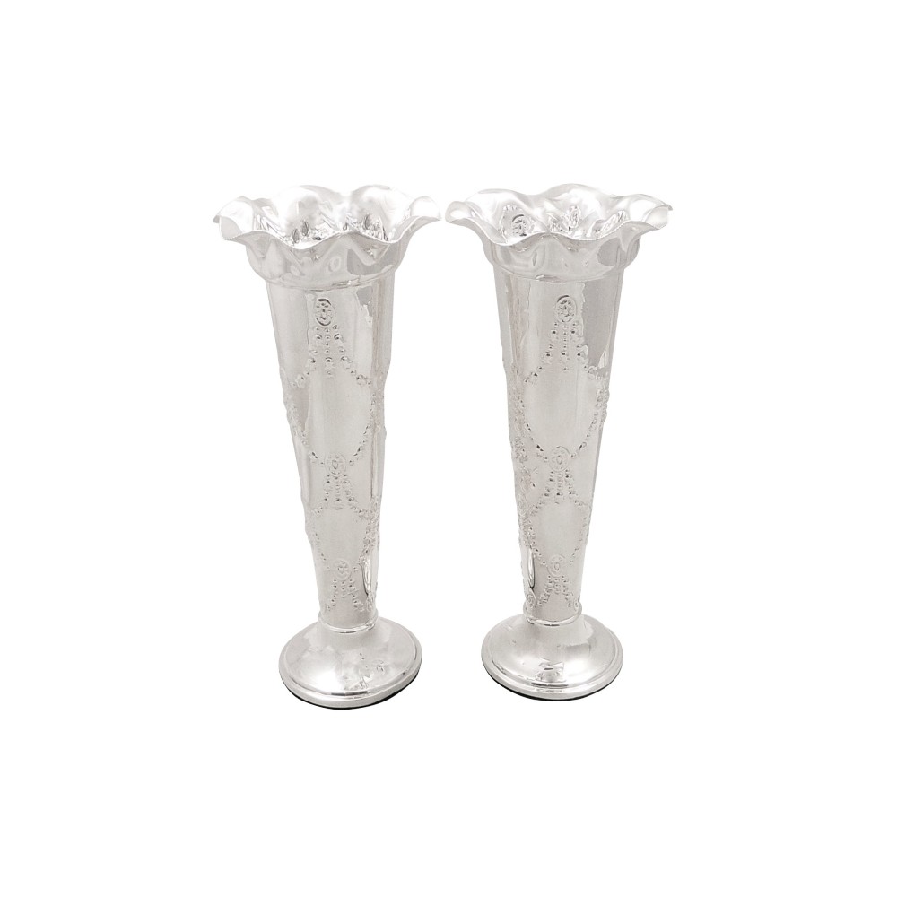 Pair of Antique Edwardian Sterling Silver 8