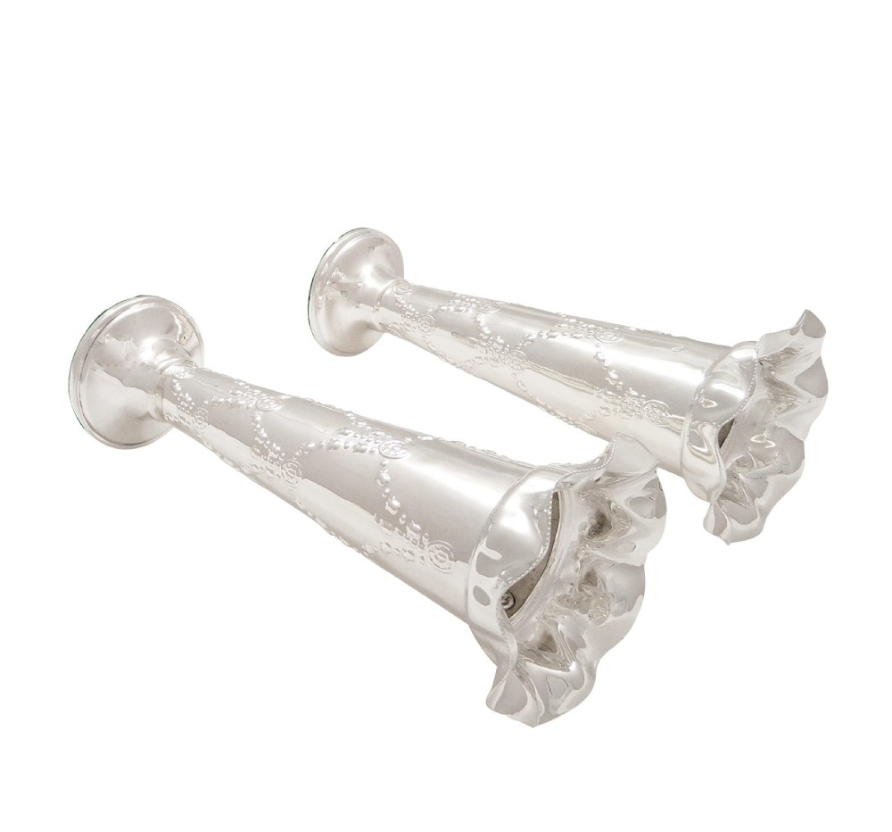 Pair of Antique Edwardian Sterling Silver 8