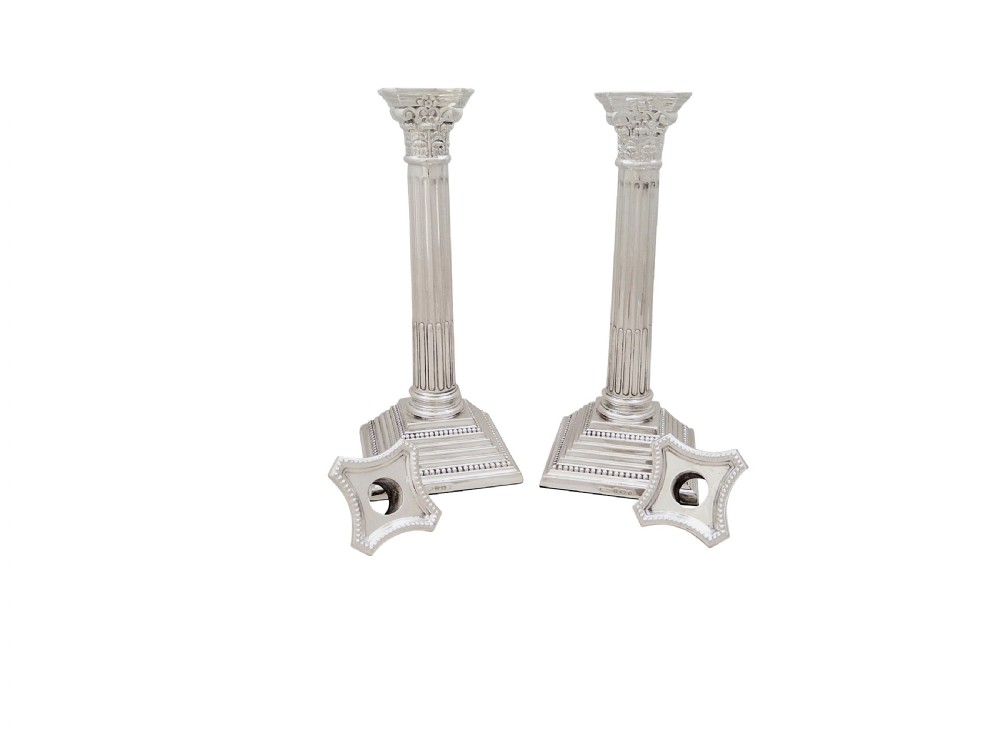 Pair of Antique Sterling Silver 10