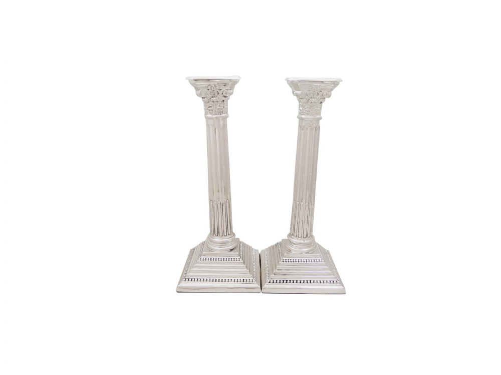 Pair of Antique Sterling Silver 10
