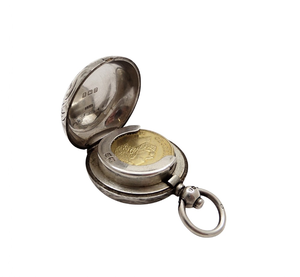 Antique Sterling Silver Sovereign Case 1912 View IV