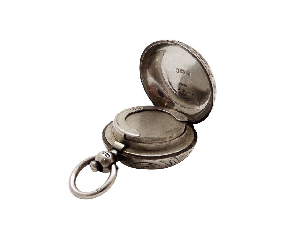 Antique Sterling Silver Sovereign Case 1912 View V