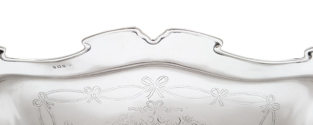 Antique Edwardian Sterling Silver Dressing Tray 1905 View III