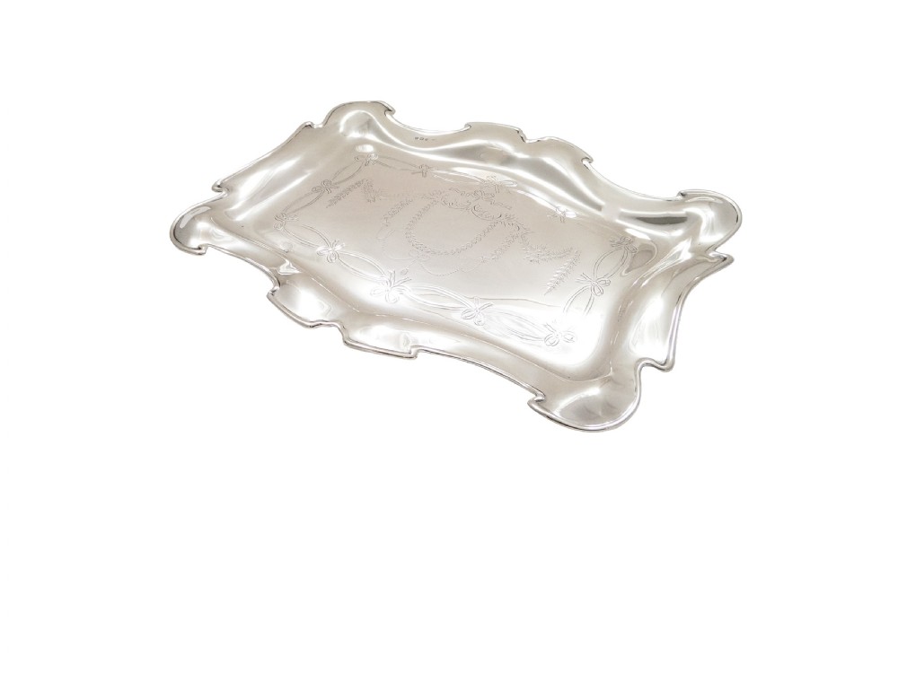 Antique Edwardian Sterling Silver Dressing Tray 1905 View IX