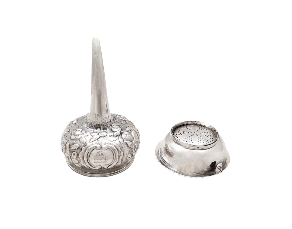 Antique Georgian Sterling Silver Wine Funnel 1830 View II