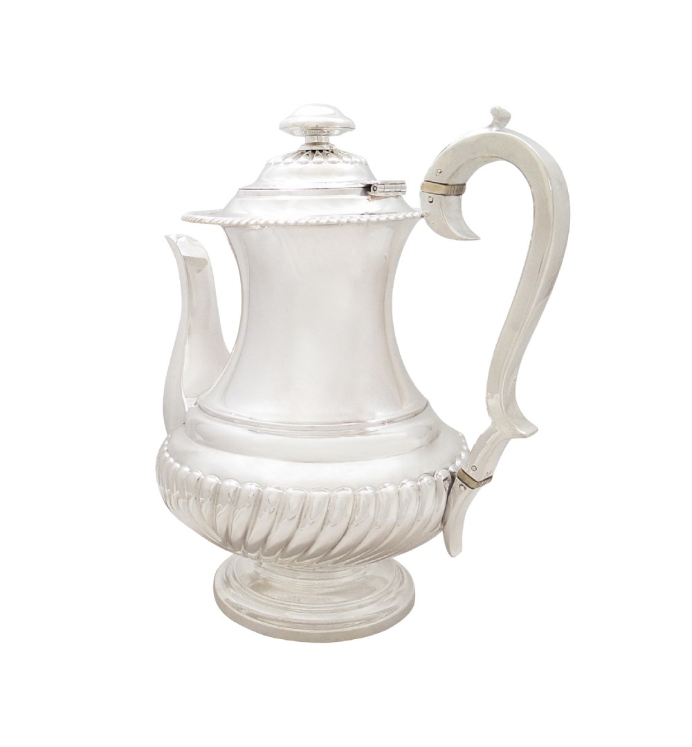 Antique William IV Sterling Silver Coffee Pot 1833 View IV