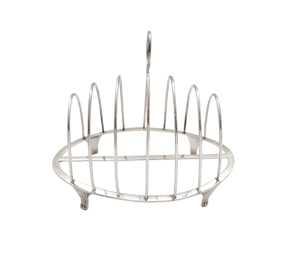 Antique Georgian Sterling Silver Toast Rack 1795 View II