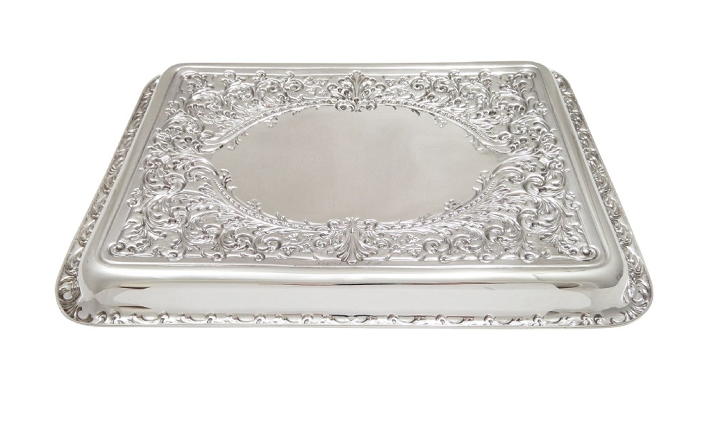 Antique Edwardian Sterling Silver Dressing Tray - Walker & Hall 1905 View VI