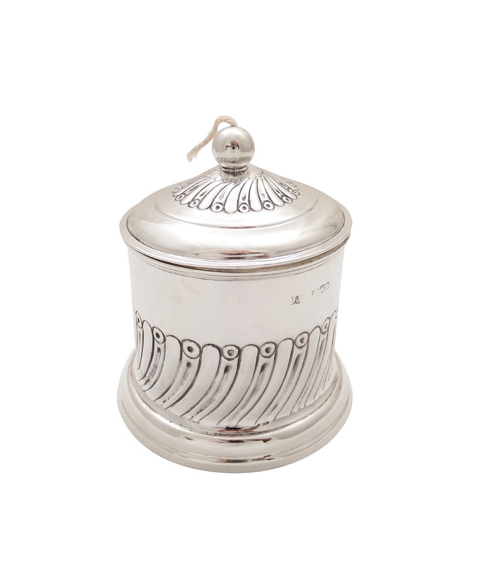 Antique Edwardian Sterling Silver String Box 1903 View VIII