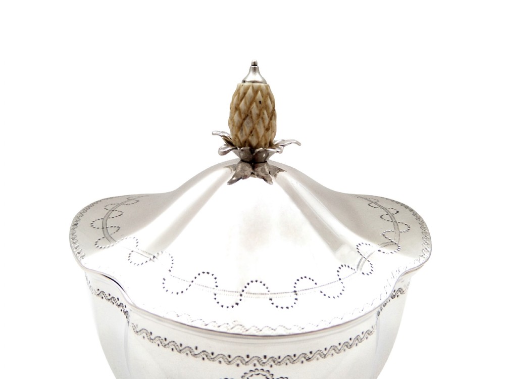 Antique Edwardian Sterling Silver Caddy 1901 View V
