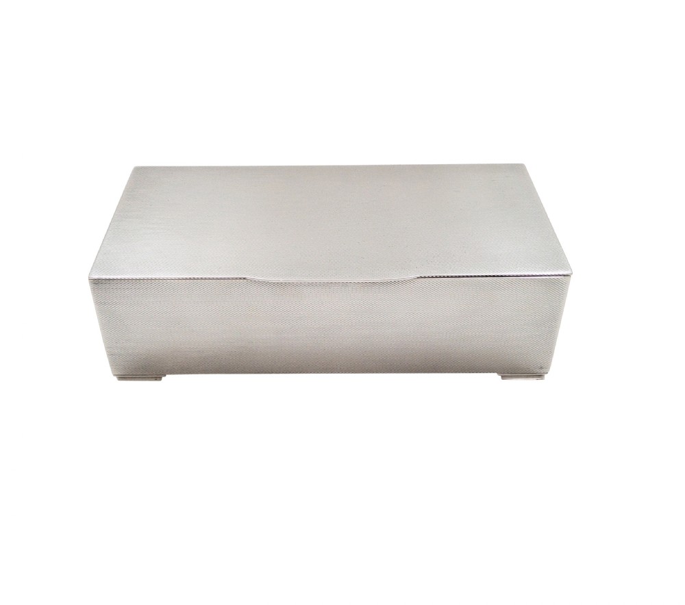 Antique Sterling Silver Cigarette / Table Box 1938 View VI