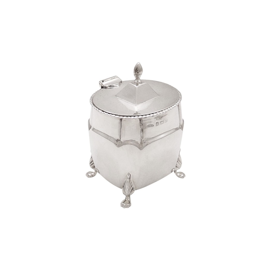 Antique Edwardian Sterling Silver Caddy 1906