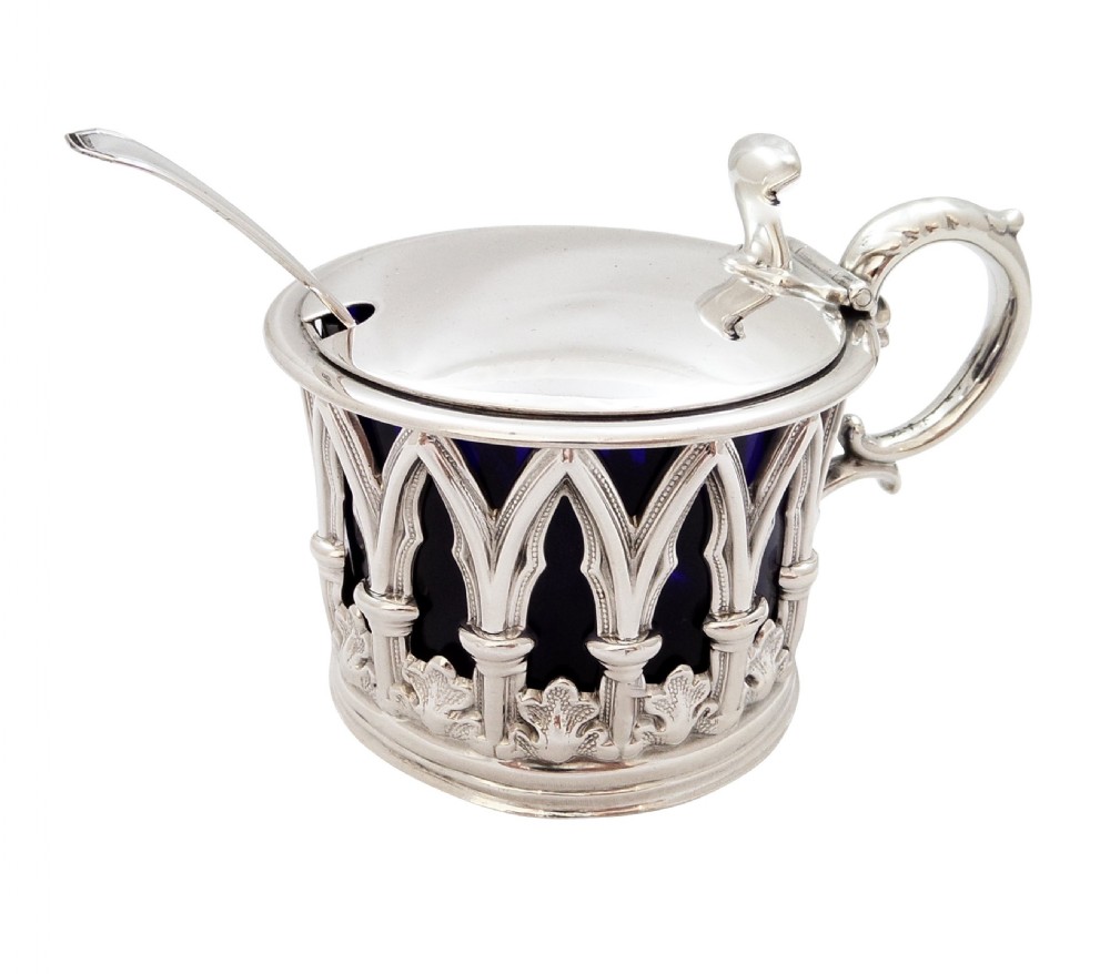 Antique Victorian Sterling Silver Mustard Pot 1837 View VI